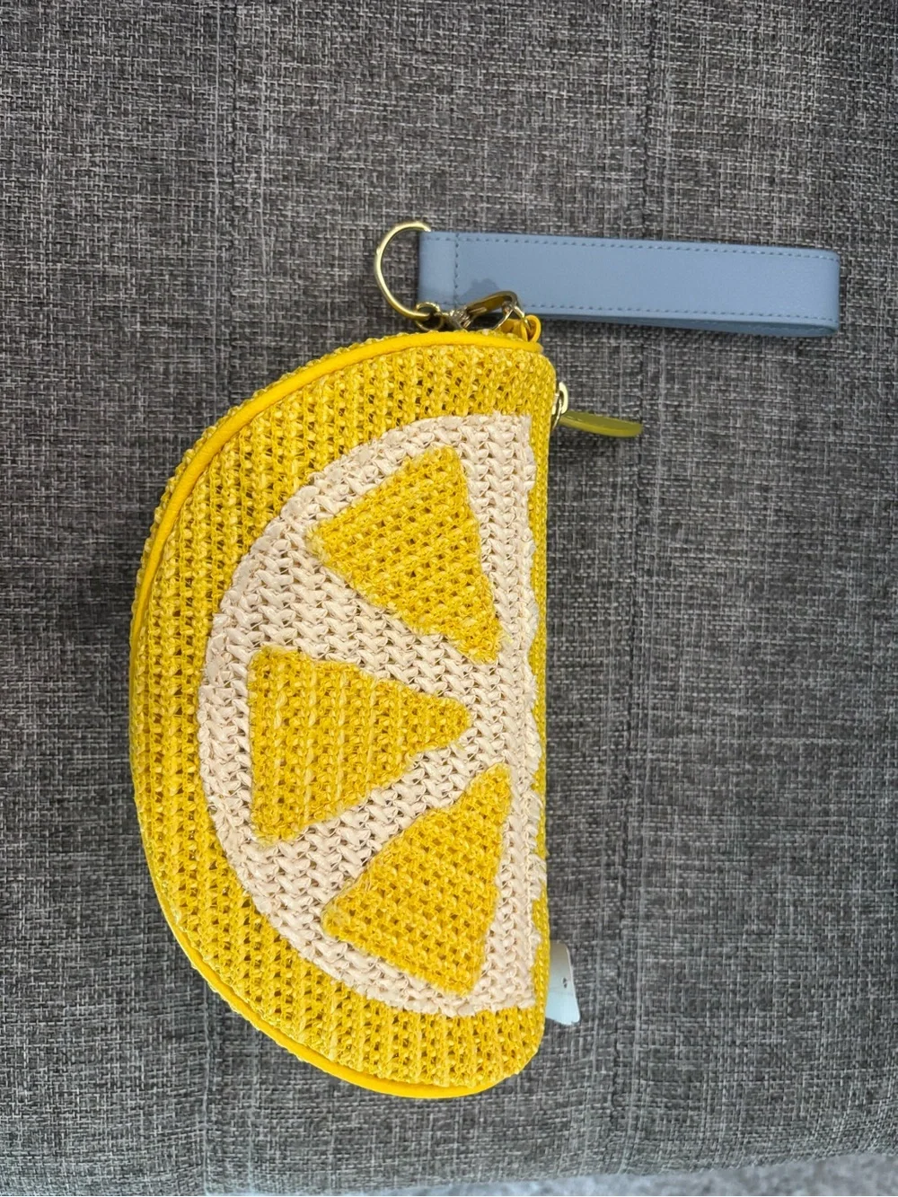 Bath & Body Works Yellow Straw Citrus Wristlet Clutch